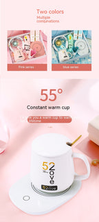 BABBAK'S LTD 520 European Style Ceramic Cup Gift Set – Romantic 7-Piece Tea & Coffee Set – Pink or Blue