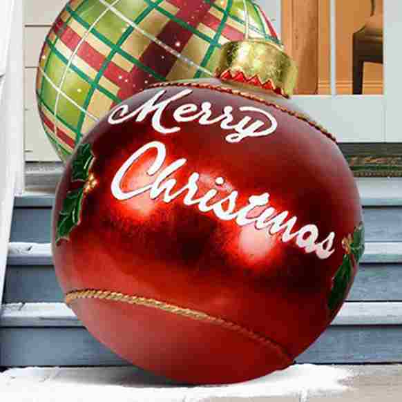BABBAK'S LTD - Large Inflatable Christmas Ball Balloon – Waterproof Outdoor Holiday Decoration
