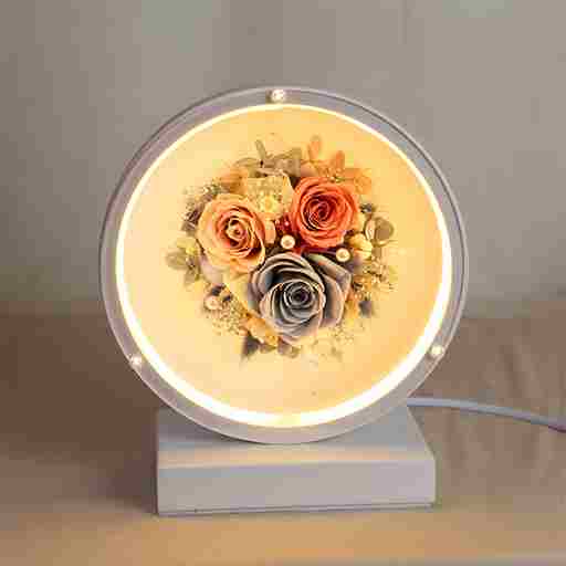 BABBAK'S LTD Eternal Rose Bedside Lamp – Handmade Everlasting Flower Light in Elegant Gift Box