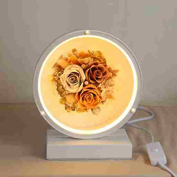 BABBAK'S LTD Eternal Rose Bedside Lamp – Handmade Everlasting Flower Light in Elegant Gift Box