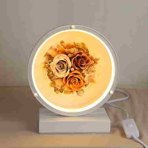 BABBAK'S LTD Eternal Rose Bedside Lamp – Handmade Everlasting Flower Light in Elegant Gift Box