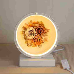 BABBAK'S LTD Eternal Rose Bedside Lamp – Handmade Everlasting Flower Light in Elegant Gift Box