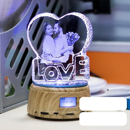 BABBAK'S LTD Zhuanshu Crystal Bluetooth Speaker Light – Remote-Controlled LED Night Lamp with Music