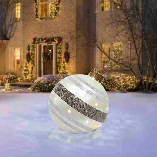 BABBAK'S LTD - Large Inflatable Christmas Ball Balloon – Waterproof Outdoor Holiday Decoration