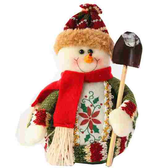 BABBAK’S LTD | Flannel Christmas Snowman Craft – Soft Handmade Holiday Decor (18cm)