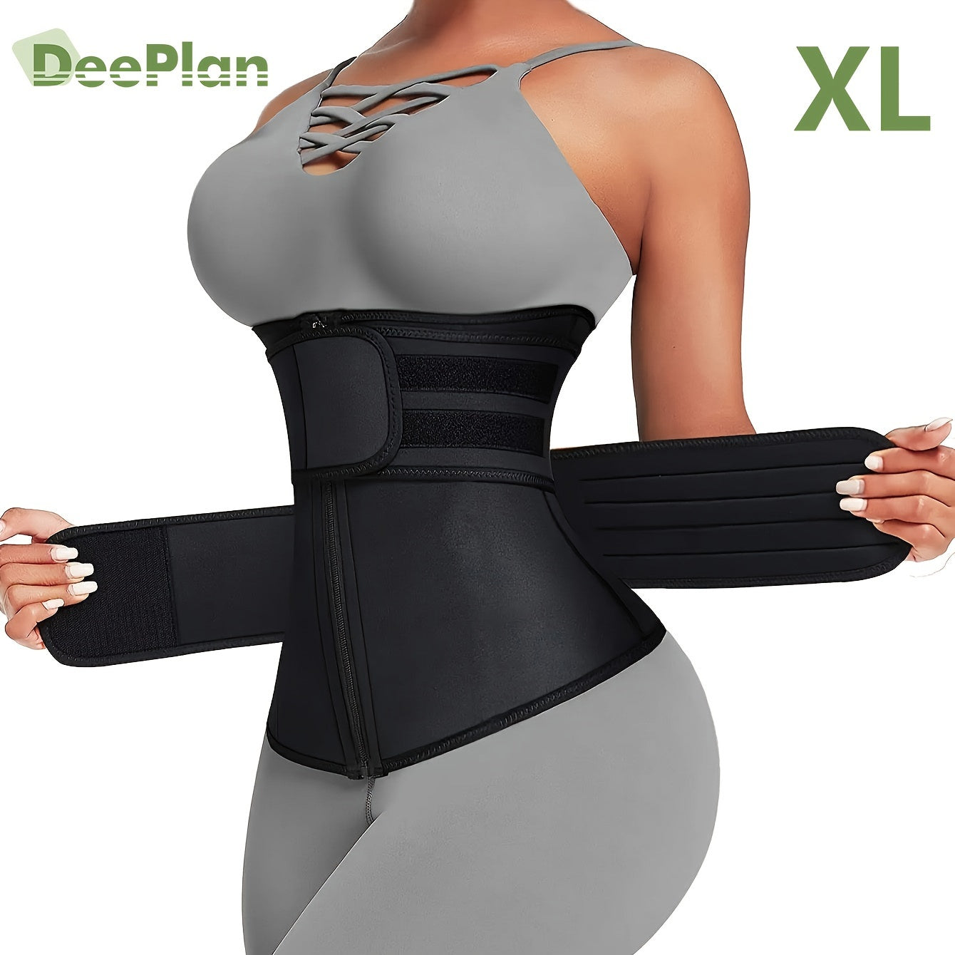 Deeplan Women'S Waist Trainer Belt - Neoprene Sports Waist Cincher with Adjustable Straps, Hand Washable, Non-Dry Cleanable, Firm Support for Toning and Sculpting, Sweat-Activated Fitness Waistband for Yoga and Workout