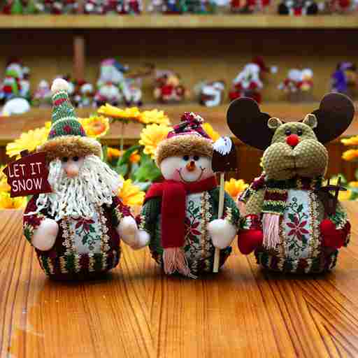 BABBAK’S LTD | Flannel Christmas Snowman Craft – Soft Handmade Holiday Decor (18cm)