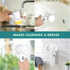 BABBAK'S LTD Ergonomic Hand Cleaning Brush – Durable White ABS + Nylon Bristles for Kitchen, Bathroom & Multi-Surface Cleaning