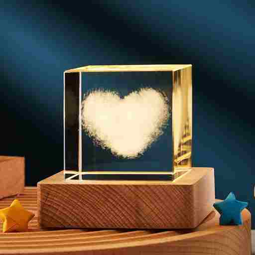 BABBAK'S LTD 3D Crystal Night Lamp – Warm LED Art Light | Glass Sphere Mood Lamp