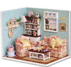 BABBAK'S LTD DIY Wooden Cabin Kit – Miniature House with LED Light for Adults & Teens