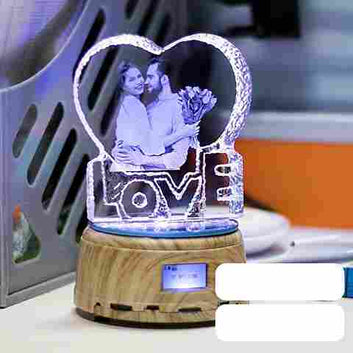 BABBAK'S LTD Zhuanshu Crystal Bluetooth Speaker Light – Remote-Controlled LED Night Lamp with Music