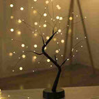BABBAK’S LTD | USB + Battery Powered LED Tree Light Lamp – 500mm Warm White – Plastic Decor for Bedroom & Home