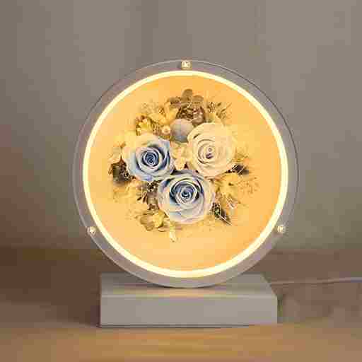 BABBAK'S LTD Eternal Rose Bedside Lamp – Handmade Everlasting Flower Light in Elegant Gift Box