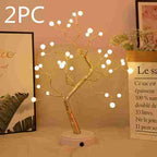 BABBAK’S LTD | USB + Battery Powered LED Tree Light Lamp – 500mm Warm White – Plastic Decor for Bedroom & Home