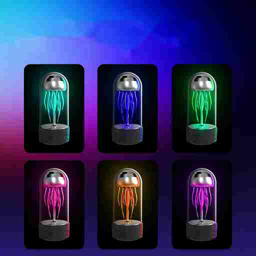 BABBAK'S LTD Jellyfish Bluetooth Speaker – 360° Surround Sound with LED Light Show | 28cm
