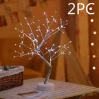 BABBAK’S LTD | USB + Battery Powered LED Tree Light Lamp – 500mm Warm White – Plastic Decor for Bedroom & Home