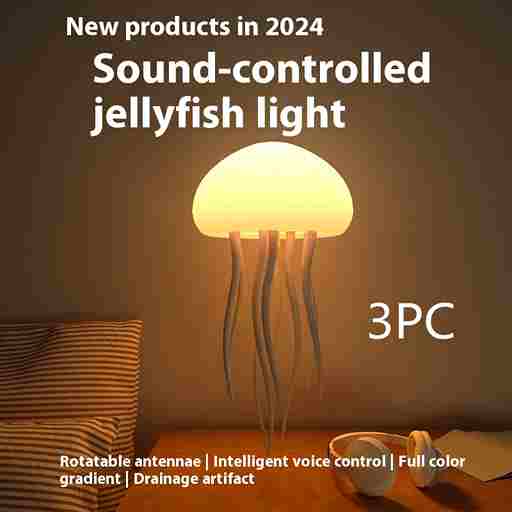 BABBAK'S LTD Voice Control Jellyfish Lamp – Color-Changing LED Mood Light for Relaxation & Decor