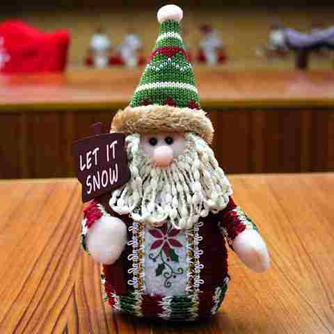 BABBAK’S LTD | Flannel Christmas Snowman Craft – Soft Handmade Holiday Decor (18cm)