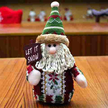 BABBAK’S LTD | Flannel Christmas Snowman Craft – Soft Handmade Holiday Decor (18cm)