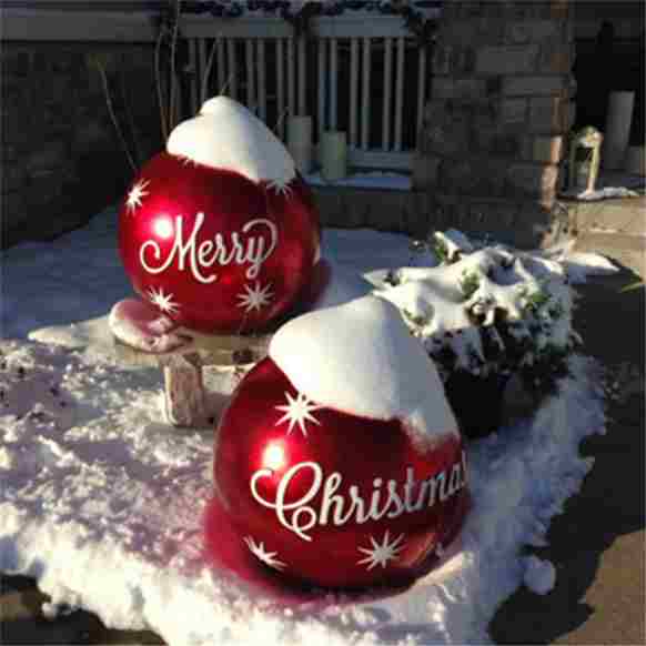 BABBAK'S LTD - Large Inflatable Christmas Ball Balloon – Waterproof Outdoor Holiday Decoration