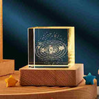 BABBAK'S LTD 3D Crystal Night Lamp – Warm LED Art Light | Glass Sphere Mood Lamp