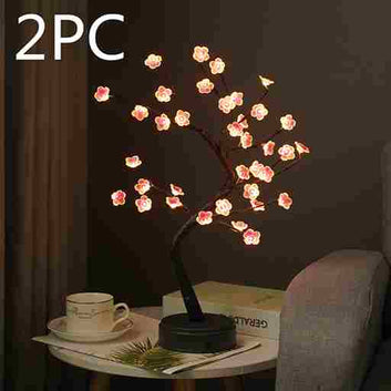 BABBAK’S LTD | USB + Battery Powered LED Tree Light Lamp – 500mm Warm White – Plastic Decor for Bedroom & Home
