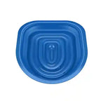 Blue plastic basin on a white background