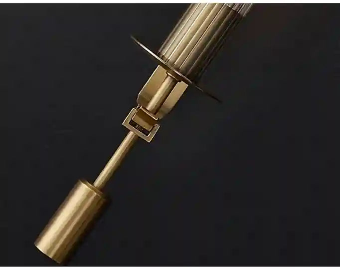 Brass door stopper on a black background