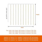 BABBAK'S LTD Christmas LED Light Curtain – Festive Holiday Decoration for Windows, Walls & Parties