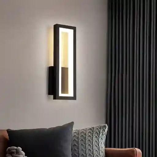 BABBAK'S LTD DUTRIEUX Modern Wall Lamp – LED Wall Lighting, Black/Gold/White, Metal & Acrylic, Stylish Home Decor