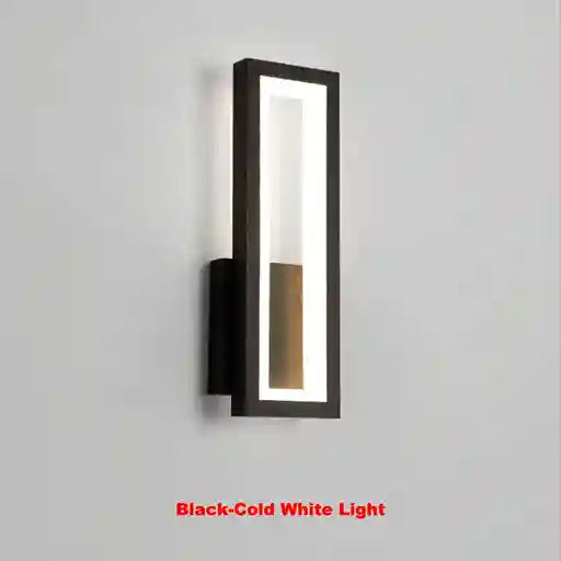 BABBAK'S LTD DUTRIEUX Modern Wall Lamp – LED Wall Lighting, Black/Gold/White, Metal & Acrylic, Stylish Home Decor