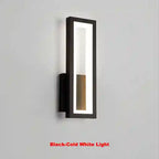 BABBAK'S LTD DUTRIEUX Modern Wall Lamp – LED Wall Lighting, Black/Gold/White, Metal & Acrylic, Stylish Home Decor