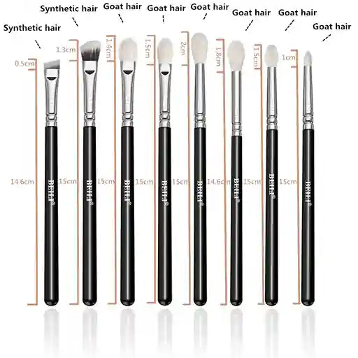 Eye Makeup Brushes 8 Piece Professional Set, BABBAK'S LTD