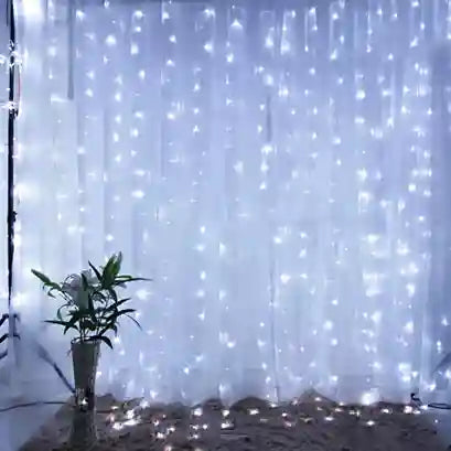 BABBAK'S LTD Christmas LED Light Curtain – Festive Holiday Decoration for Windows, Walls & Parties