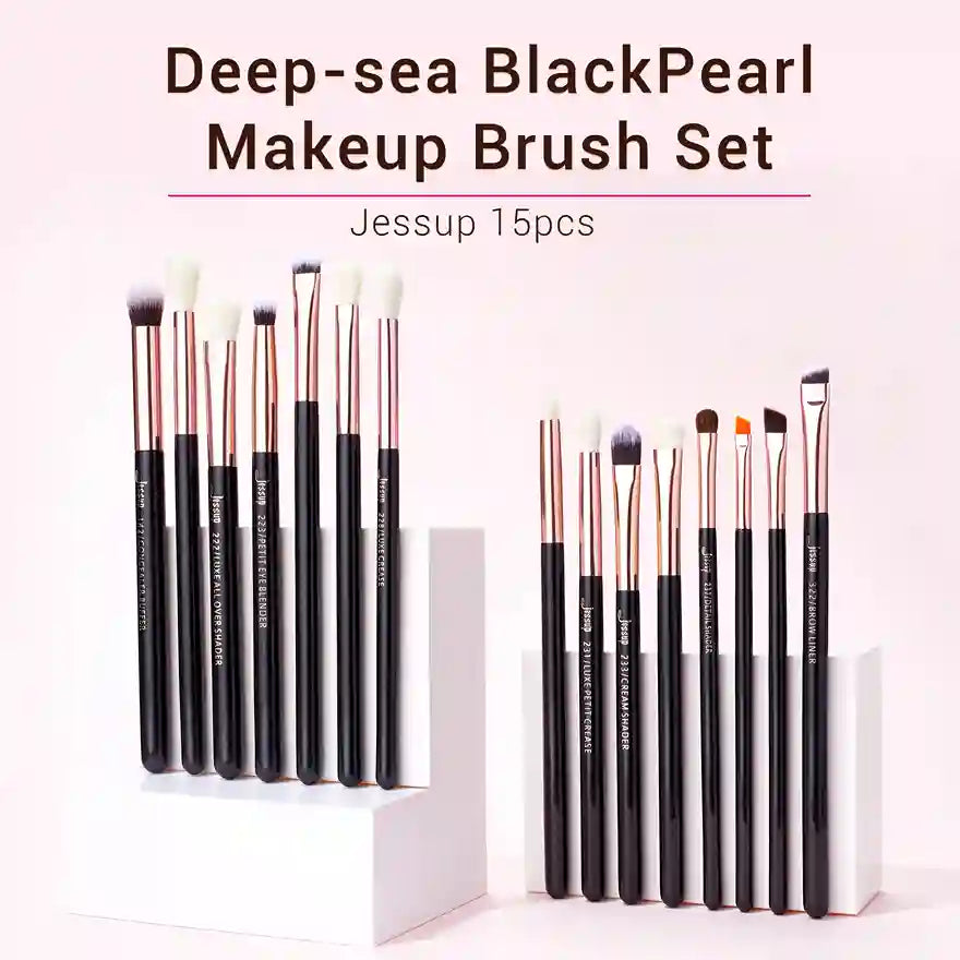 Jessup 15pc Eye Makeup Brush Set T157, BABBAK'S LTD