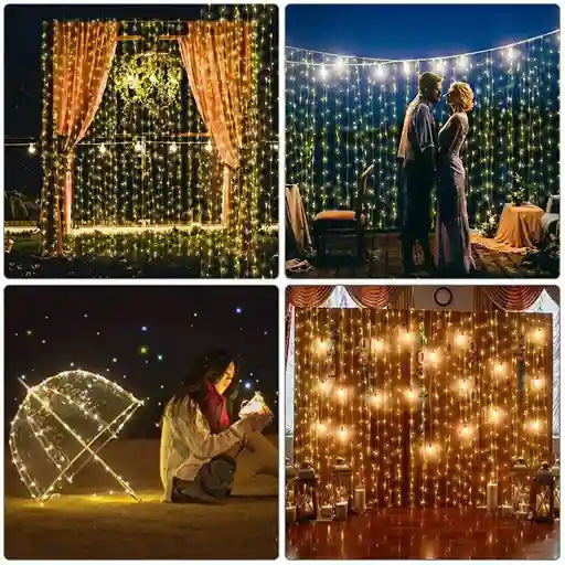 BABBAK'S LTD Christmas LED Light Curtain – Festive Holiday Decoration for Windows, Walls & Parties