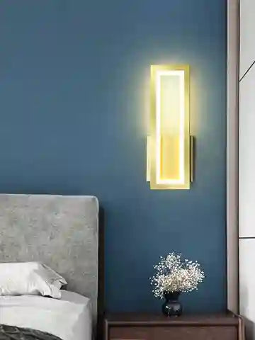 BABBAK'S LTD DUTRIEUX Modern Wall Lamp – LED Wall Lighting, Black/Gold/White, Metal & Acrylic, Stylish Home Decor