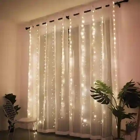 BABBAK'S LTD Christmas LED Light Curtain – Festive Holiday Decoration for Windows, Walls & Parties