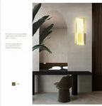 BABBAK'S LTD DUTRIEUX Modern Wall Lamp – LED Wall Lighting, Black/Gold/White, Metal & Acrylic, Stylish Home Decor