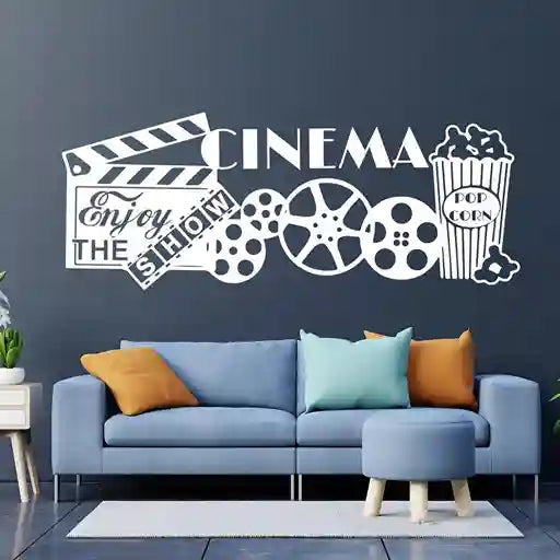 BABBAK'S LTD Home Cinema Vinyl Wall Sticker – Theater Room Waterproof Wall Art Decal