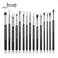 BABBAK'S LTD Jessup 15pcs Professional Makeup Brush Set – Natural & Synthetic Hair Brushes for Face, Eyes & Brows