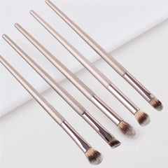 BABBAK'S LTD Champagne Makeup Brush Set – Soft Synthetic Bristles & Wooden Handles