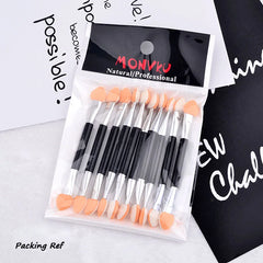 BABBAK'S LTD 10pcs Double‑Ended Eyeshadow Sponge Set – Soft & Precise Makeup Applicators