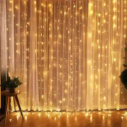 BABBAK'S LTD Christmas LED Light Curtain – Festive Holiday Decoration for Windows, Walls & Parties