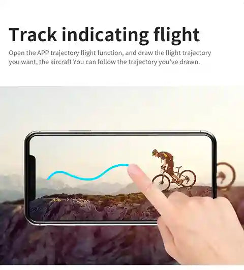 Hand using a smartphone to draw a flight trajectory on an app interface.