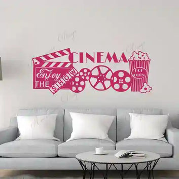 BABBAK'S LTD Home Cinema Vinyl Wall Sticker – Theater Room Waterproof Wall Art Decal