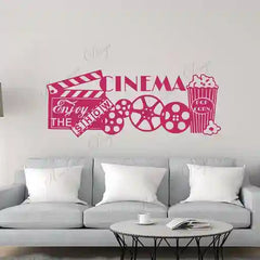 BABBAK'S LTD Home Cinema Vinyl Wall Sticker – Theater Room Waterproof Wall Art Decal