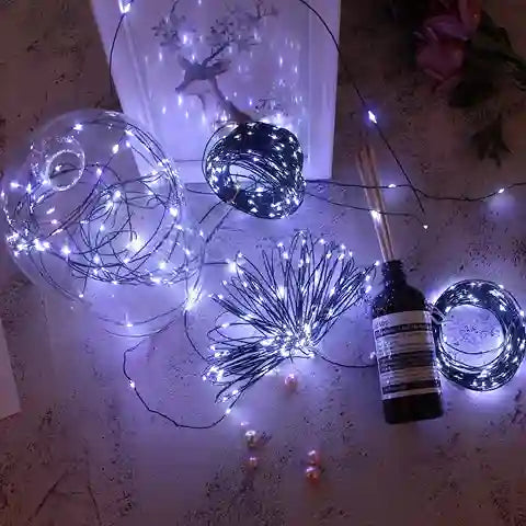 BABBAK'S LTD Copper Wire LED Fairy Lights – 12M Green String Lights with Remote for Christmas & Wedding Decor