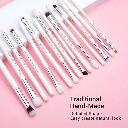 BABBAK'S LTD Jessup 15pcs Professional Makeup Brush Set – Natural & Synthetic Hair Brushes for Face, Eyes & Brows