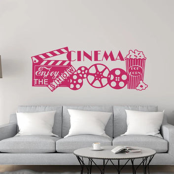 BABBAK'S LTD Home Cinema Vinyl Wall Sticker – Theater Room Waterproof Wall Art Decal